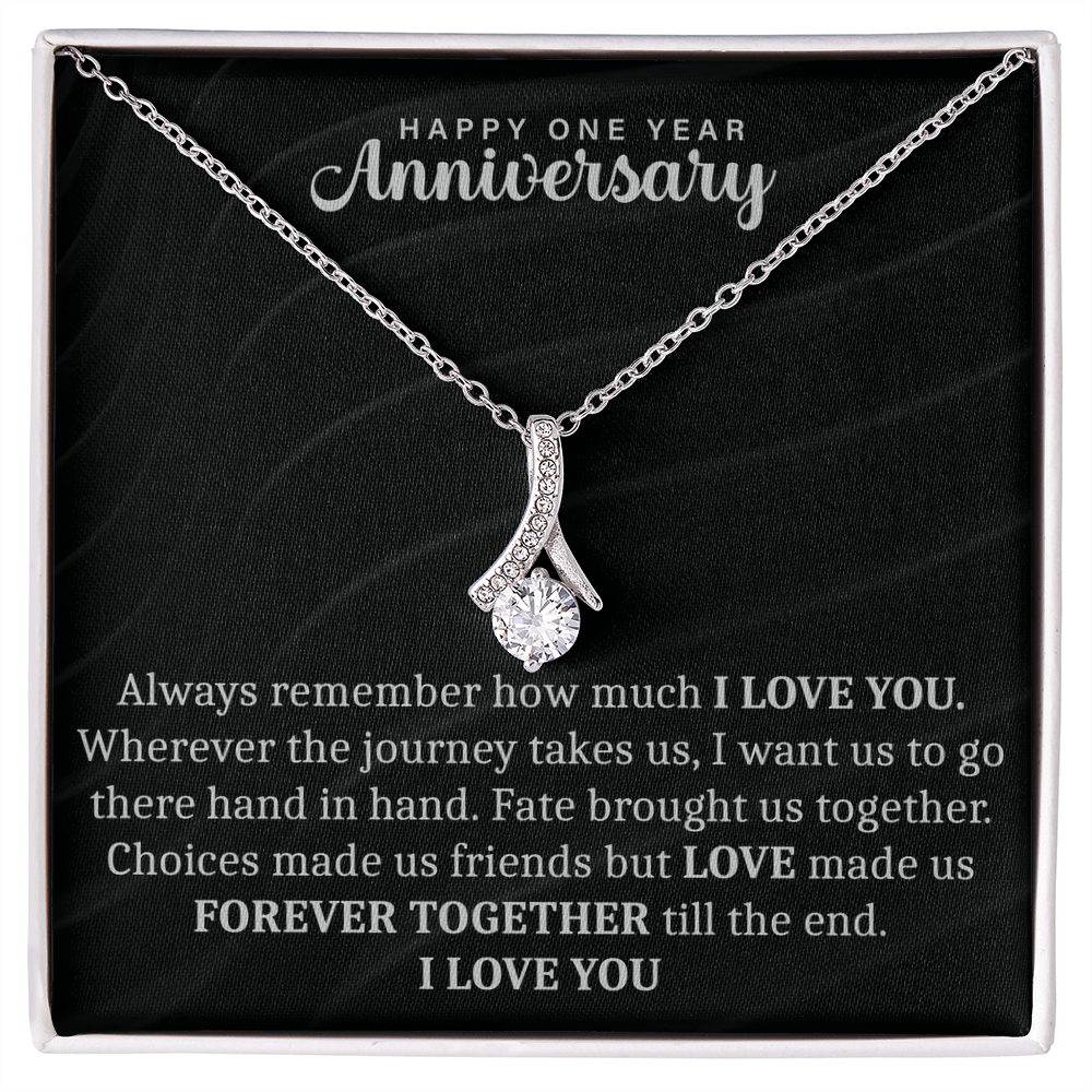 Happy One Year anniversary Alluring Beauty Necklace - Beauty Belliss